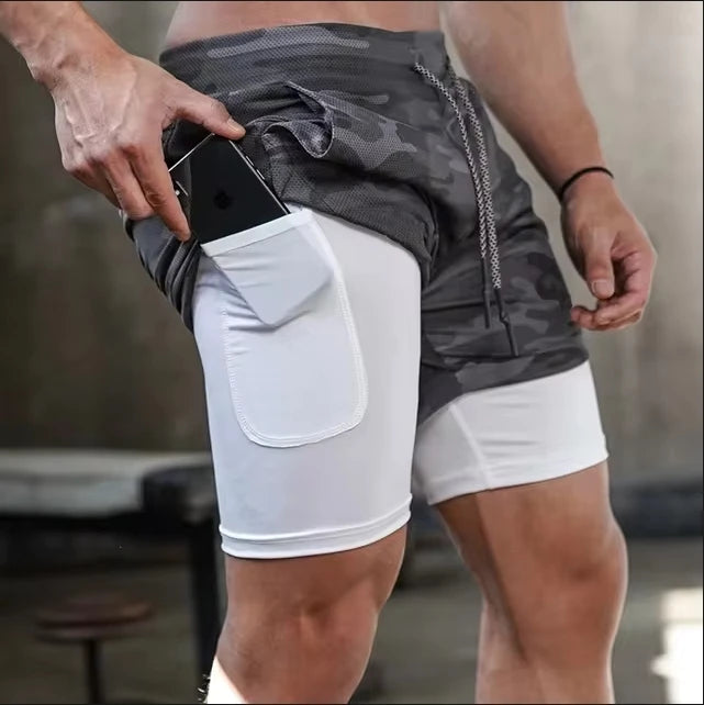 Men’s Gym Shorts – Running & Workout Shorts with Liner, Phone Pockets & Towel Loop – Quick Dry, Lightweight Athletic Training Shorts
