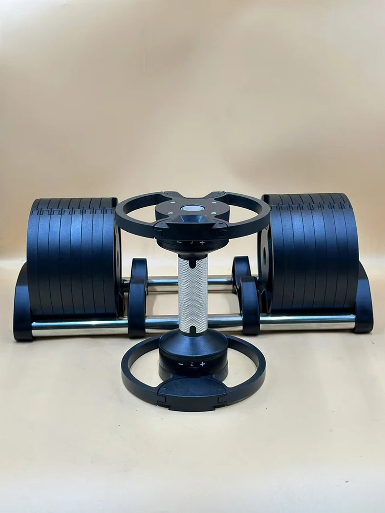 Adjustable Dumbbell Set – 2nd Generation Round Weights, 24kg/36kg, 2kg Increment, Home & Gym Fitness