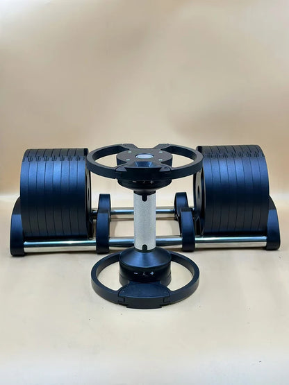 Adjustable Dumbbell Set – 2nd Generation Round Weights, 24kg/36kg, 2kg Increment, Home & Gym Fitness