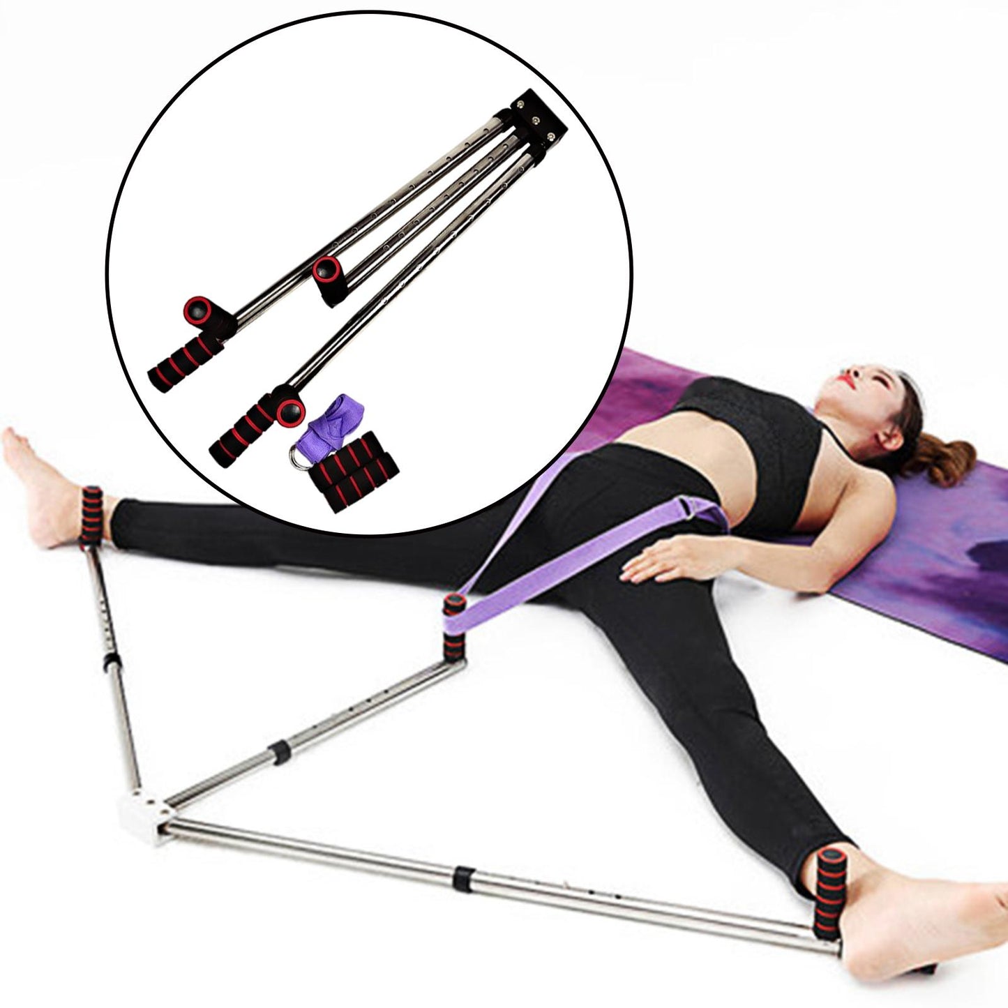 Adjustable Leg Stretcher Machine – Stainless Steel Flexibility Trainer for Home & Gym