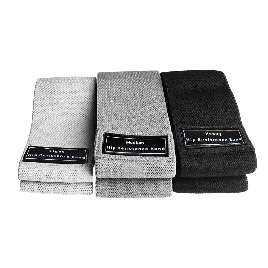 Booty Bands Set – 3 Resistance Levels (Light/Medium/Heavy) | Non-Slip Fabric Glute Bands for Workout & Fitness
