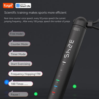 Tuya Smart Jump Rope with LED Display & App Tracking – Digital Skipping Rope for Fitness, Gym & Crossfit