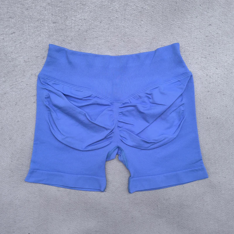 4.5" Seamless Shorts Ribbed Yoga Shorts Women Flex Scrunch Bum Gym Shorts Booty Running Short Butt Lifting Workout Pants