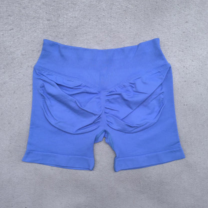 4.5" Seamless Shorts Ribbed Yoga Shorts Women Flex Scrunch Bum Gym Shorts Booty Running Short Butt Lifting Workout Pants