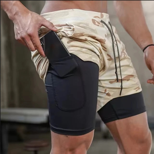 Men’s Gym Shorts – Running & Workout Shorts with Liner, Phone Pockets & Towel Loop – Quick Dry, Lightweight Athletic Training Shorts