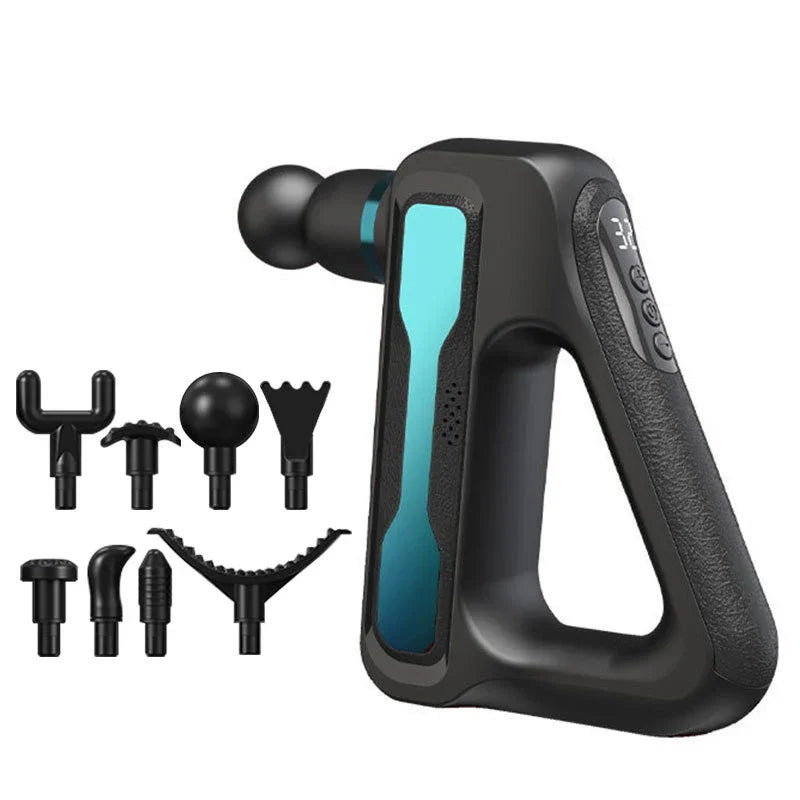 Electric Massage Gun – 32 Speed Levels, 4 Heads, Deep Tissue Muscle Massager for Full Body