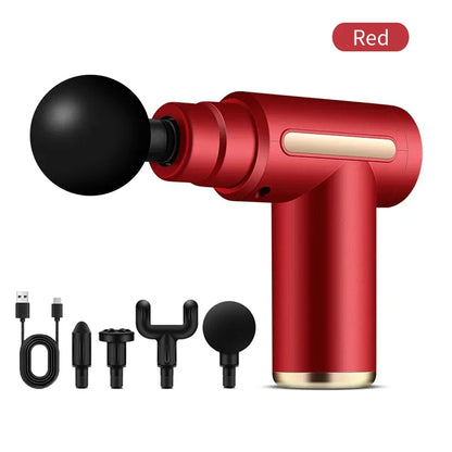 Portable Fascia Gun Deep Tissue Mini Massage Gun Lightweight Adjustable Speed Whole Body Massage Equipment Neck Body Massager