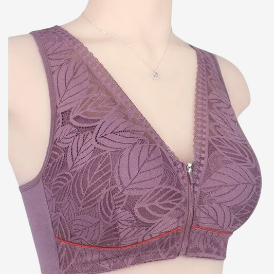 Plus Size Lace Sports Bra for Women – Comfortable Seamless Beauty Back Lingerie