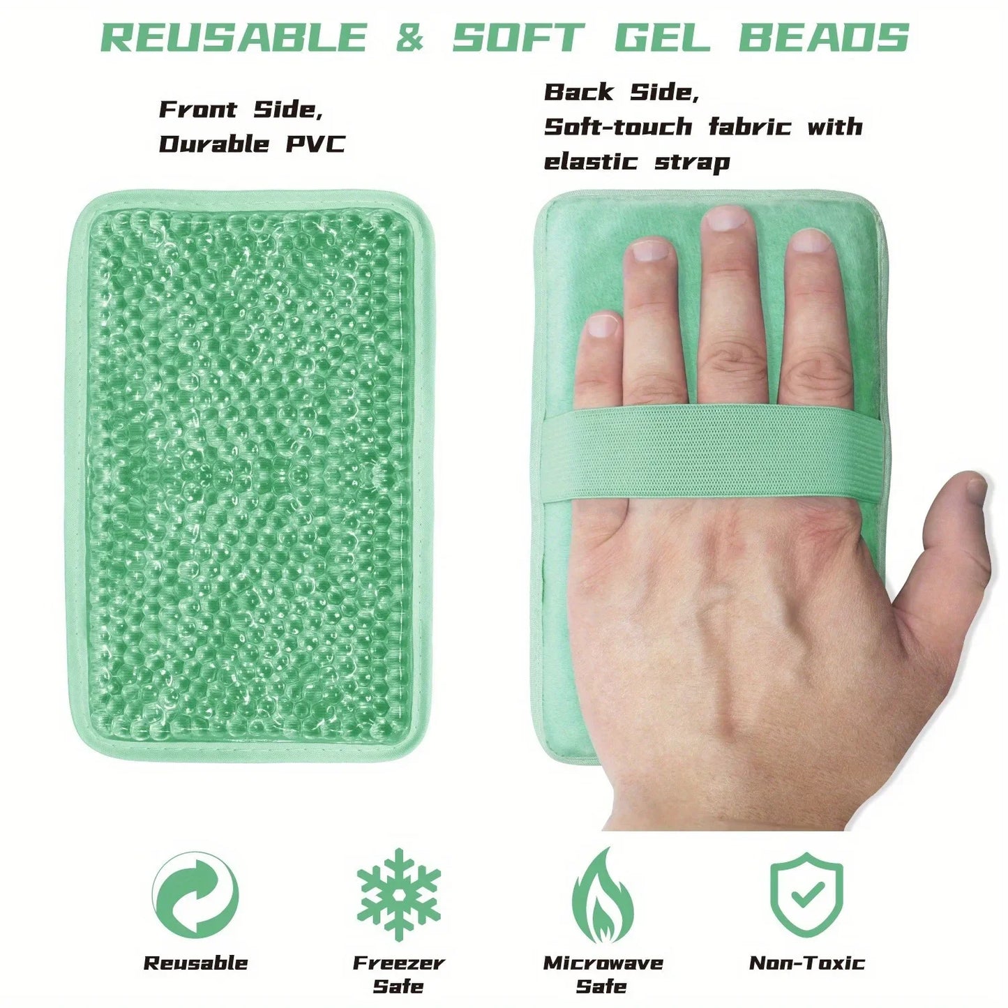 Hot & Cold Therapy Gel Packs – Reusable Ice & Heat Pack for Pain Relief, Fever, Headache & Injuries