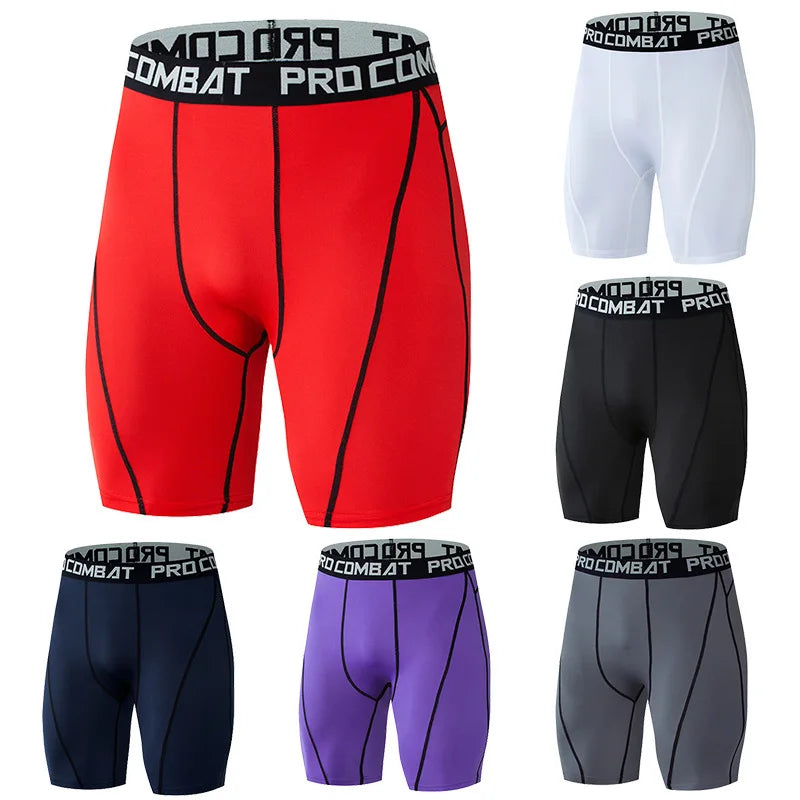 Men's Compression Gym Shorts with Pockets | Athletic Workout Leggings
