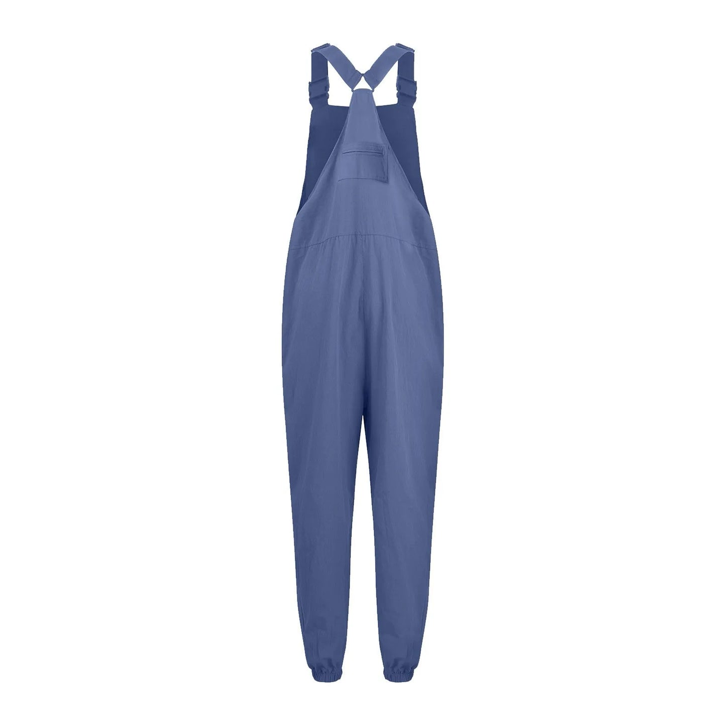 Women’s Casual Sleeveless Wide-Leg Jumpsuit with Pockets – Adjustable Straps