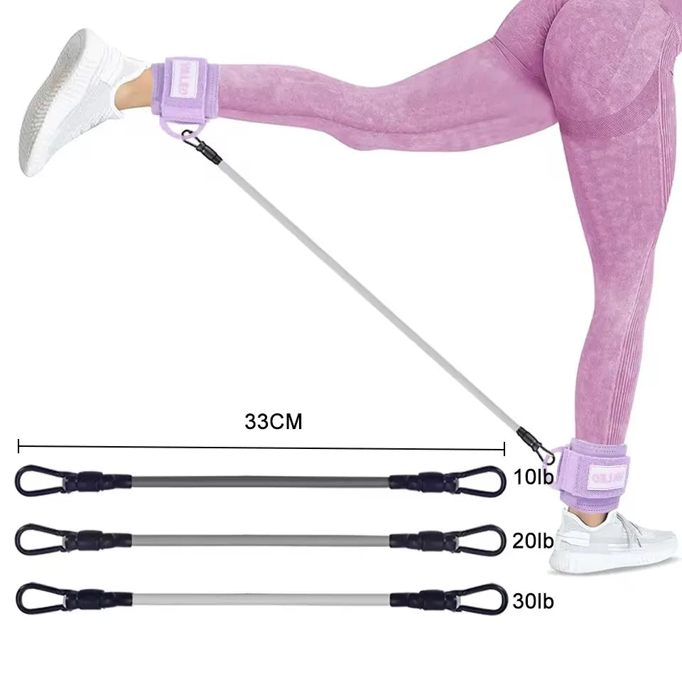 GOBYGO Ankle Resistance Bands with Foam Pads – Adjustable Straps for Glutes, Legs & Lower Body Workouts