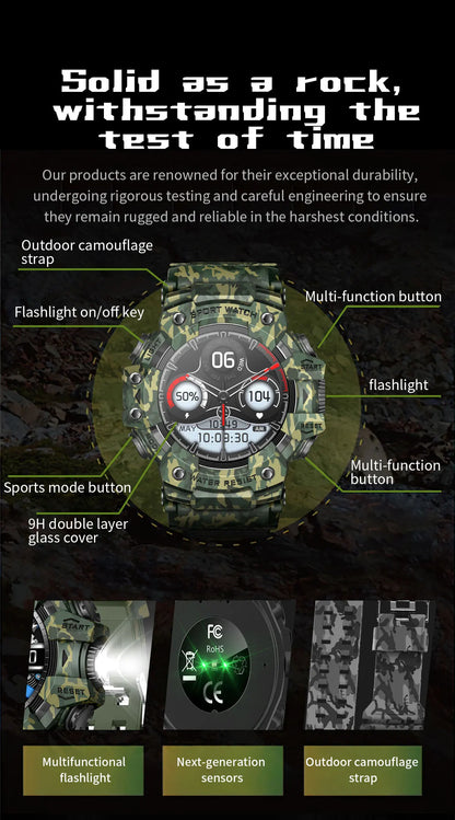 Multi-Functional Bluetooth Smart Watch – Heart Rate, Blood Pressure, Fitness Tracker, Outdoor Explorer