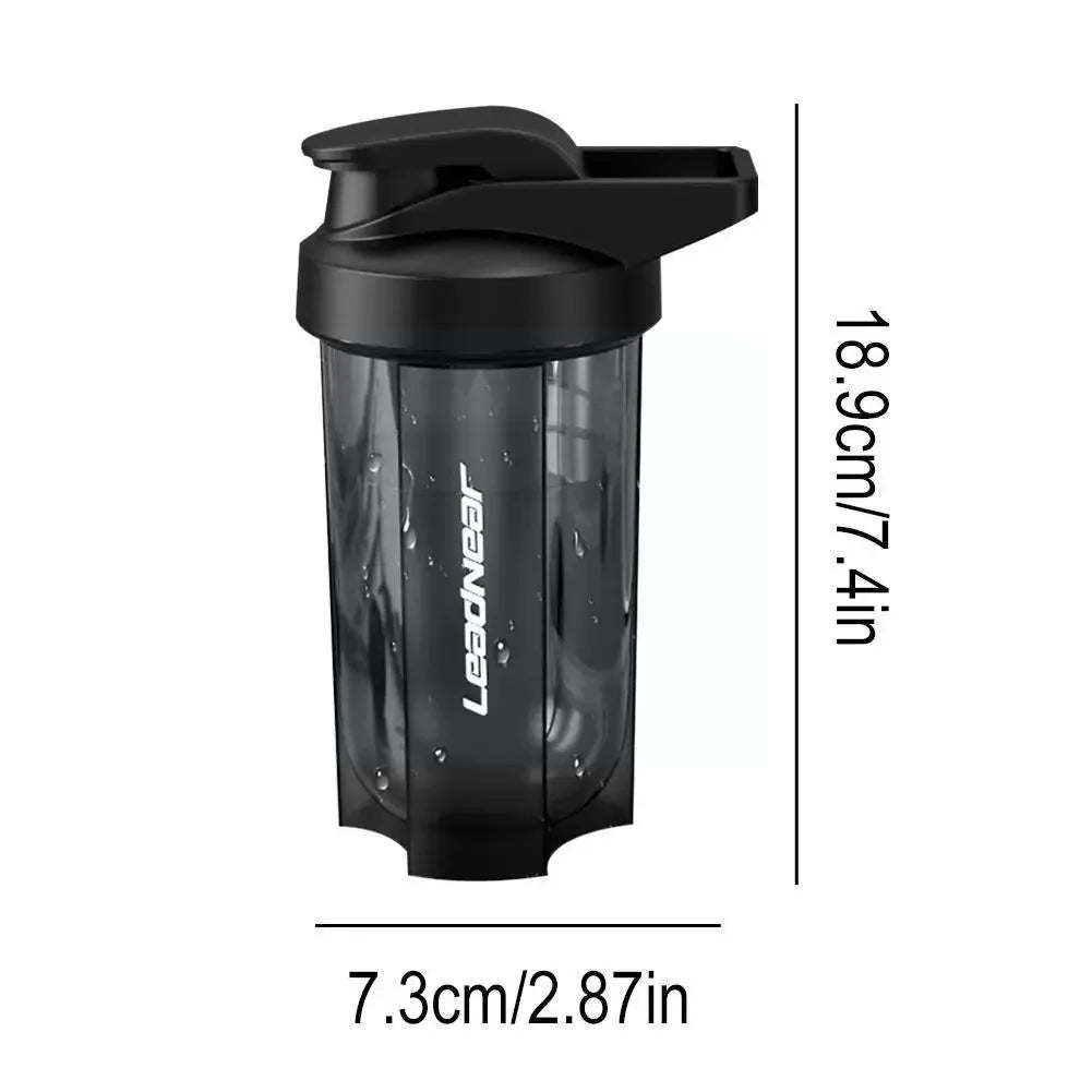 Protein Shaker Bottle 500ML – Leak-Proof Portable Gym Cup with Mixing Ball
