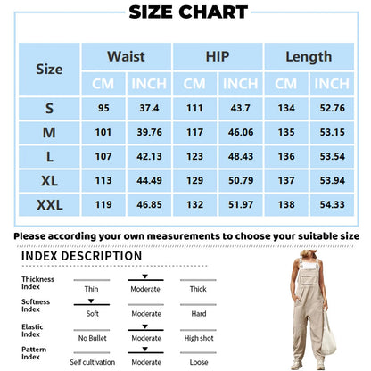 Women’s Casual Sleeveless Wide-Leg Jumpsuit with Pockets – Adjustable Straps