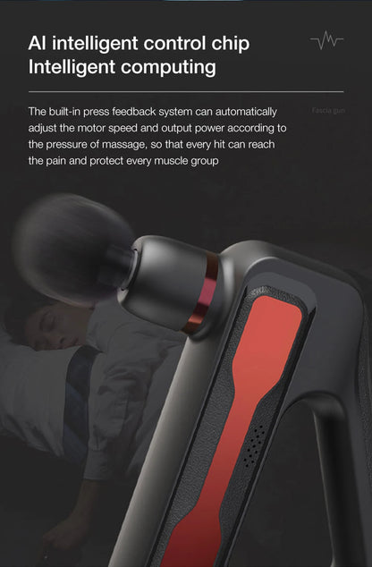 Electric Massage Gun – 32 Speed Levels, 4 Heads, Deep Tissue Muscle Massager for Full Body
