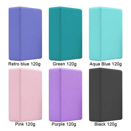 Colored EVA Yoga Block – Non-Slip, High Density, Moisture-Proof Foam Brick for Fitness, Pilates & Body Shaping