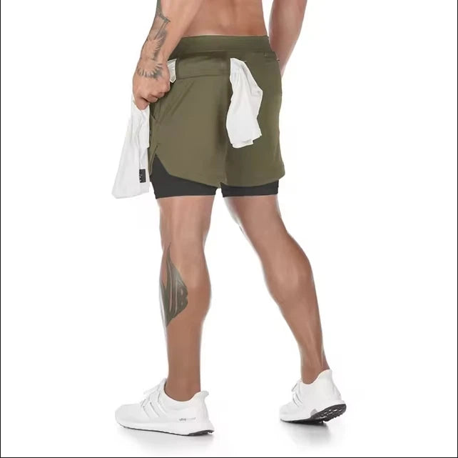 Men’s Gym Shorts – Running & Workout Shorts with Liner, Phone Pockets & Towel Loop – Quick Dry, Lightweight Athletic Training Shorts
