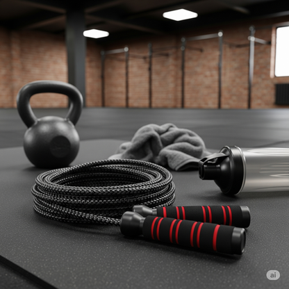 Adjustable Speed Jump Rope with Ball Bearings – Tangle-Free Steel Wire Skipping Rope with Foam Handles for Fitness & Weight Loss