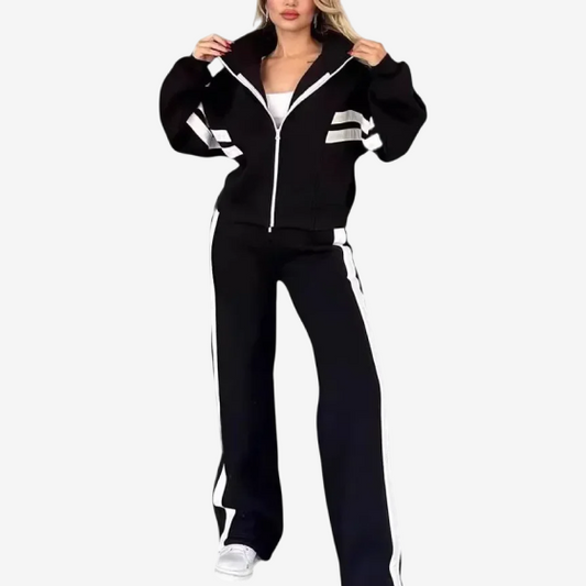 Women Two Piece Set Pants Sets Striped Jacket Matching Sets Y2k Tops Tracksuit Autumn Spring Long Pant Casual Outfit Suits 2025
