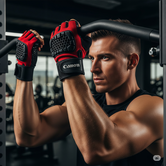 Workout Gloves for Men Women Half Finger Glove with Wrist Wrap for Sport Weight Lifting Training Bicycle Motorcyclist Gym Glove