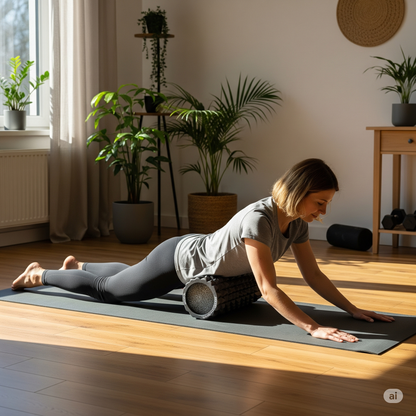 Yoga Foam Roller – High Density EVA Massage Roller for Pilates, Yoga & Muscle Recovery